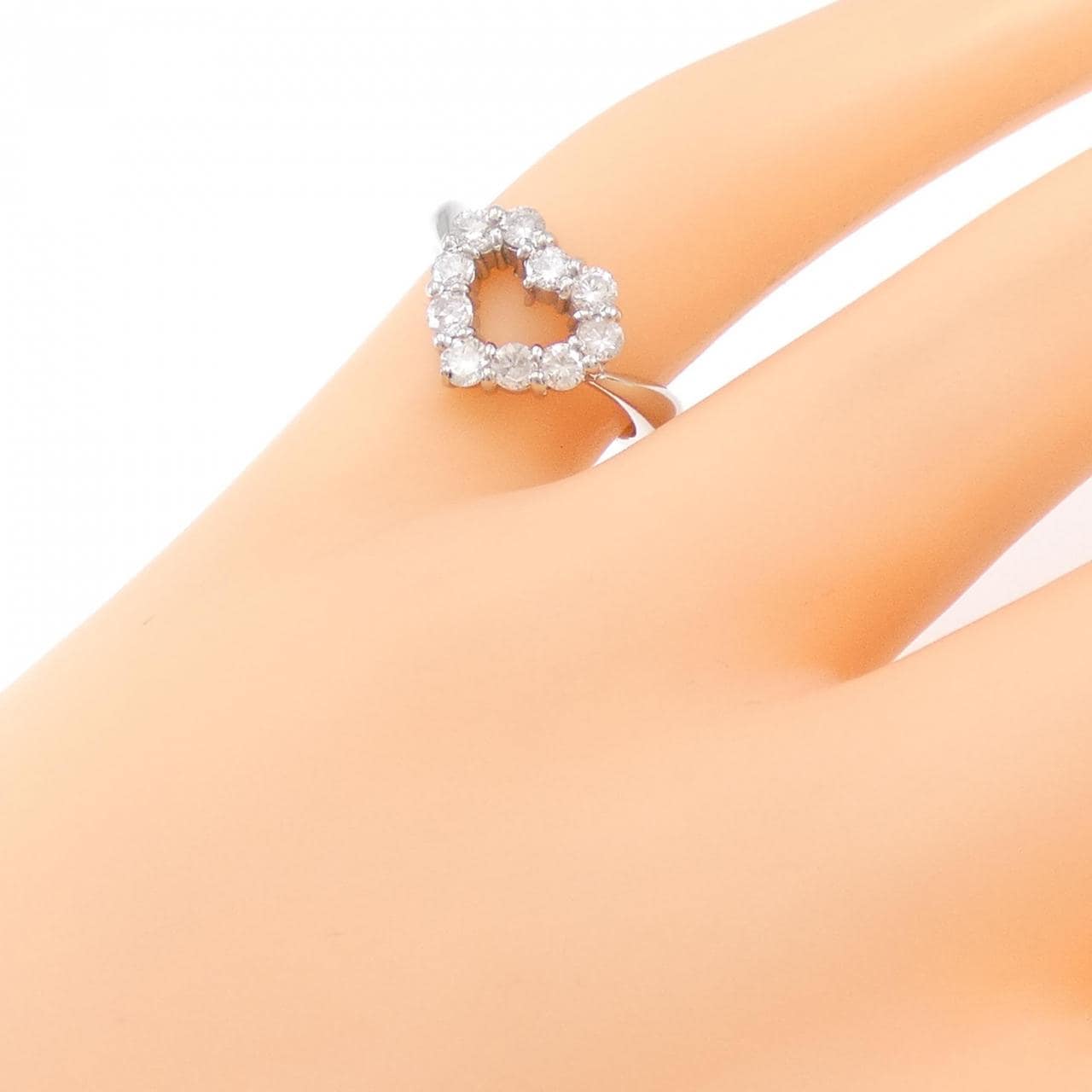 PT Heart Diamond Pinky Ring 0.50CT