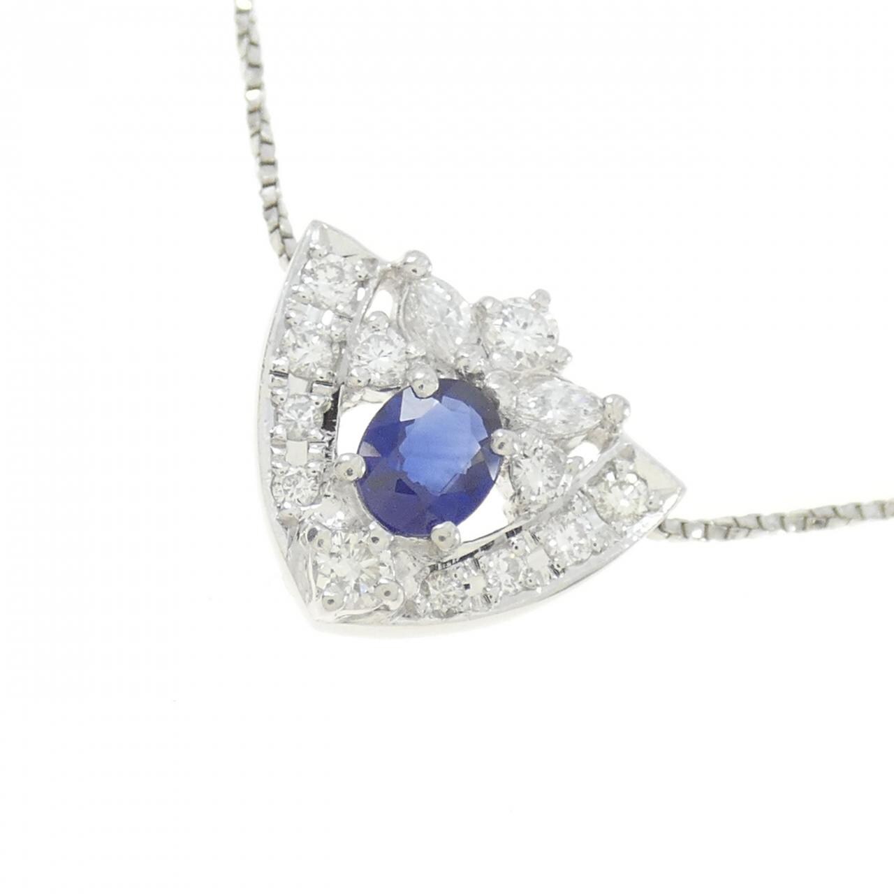 PT サファイヤ ネックレス 0.41CT
