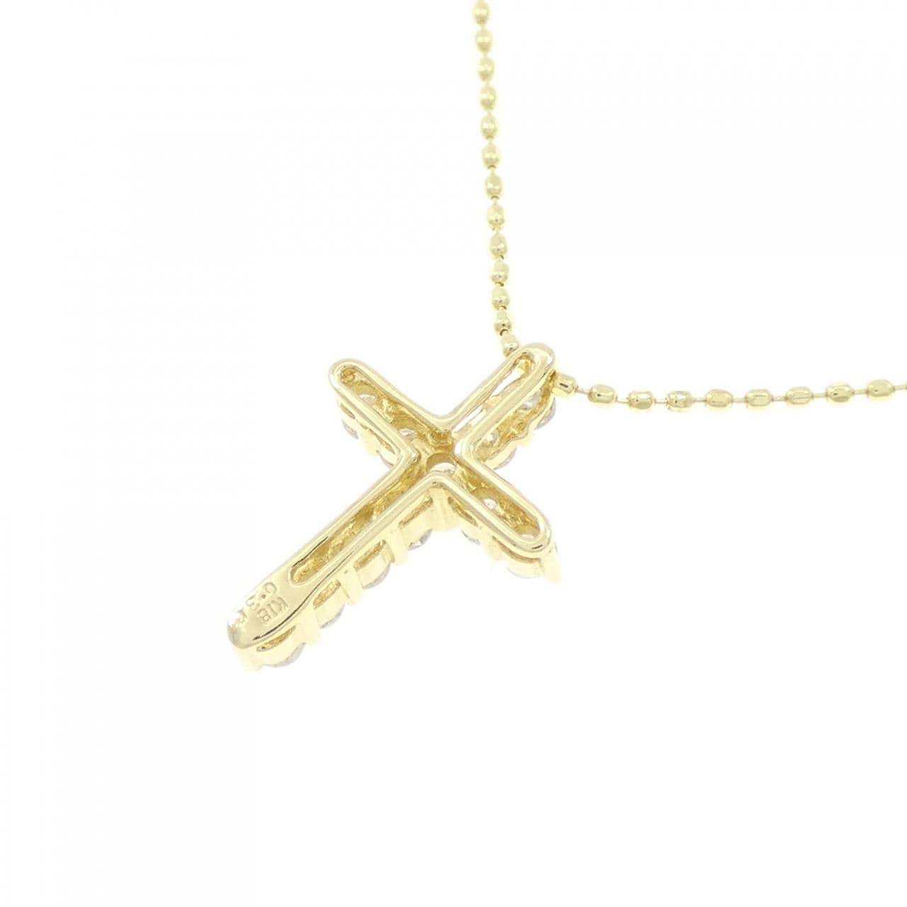 K18YG クロス ダイヤモンド ネックレス 0.30CT