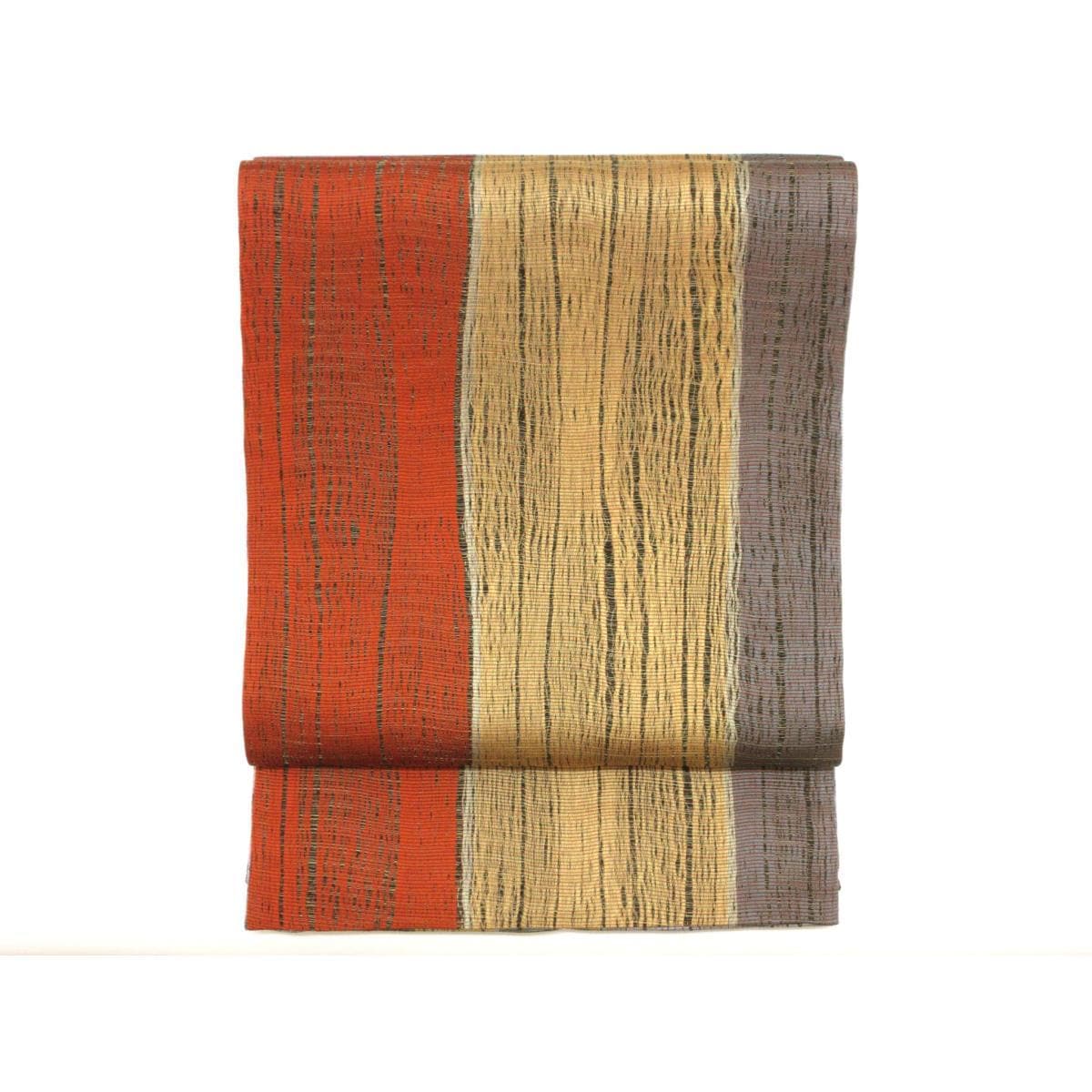 【未使用品】袋帯　博多織　全通柄　リバーシブル【小森草木染公房】