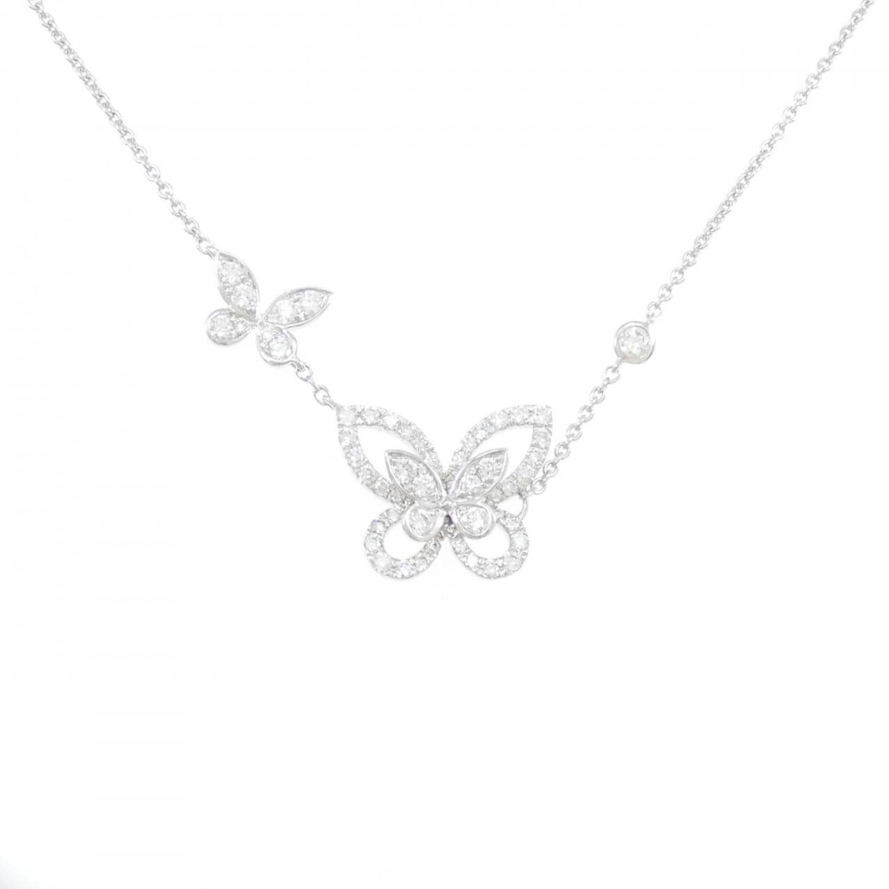 グラフ ダブル バタフライ シルエット ネックレス