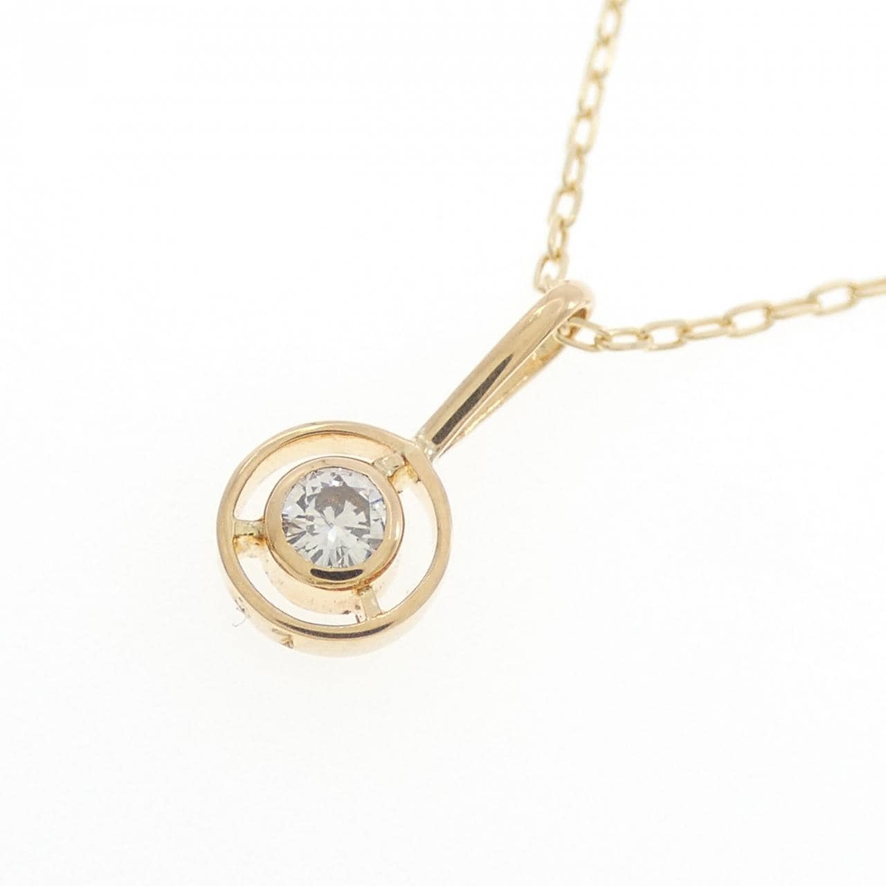 K18YG ダイヤモンド ネックレス 0.07CT