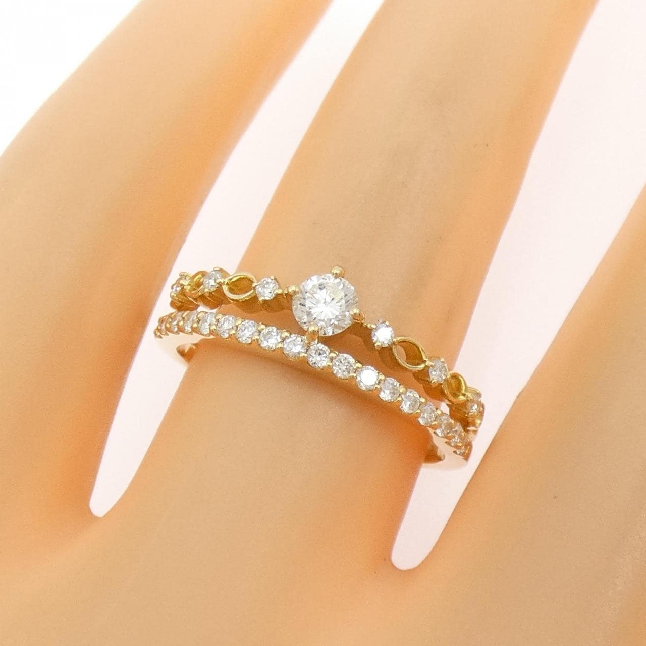 【リメイク】K18YG ダイヤモンド リング 0.40CT