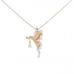 K18PG バード ダイヤモンド ネックレス 0.17CT