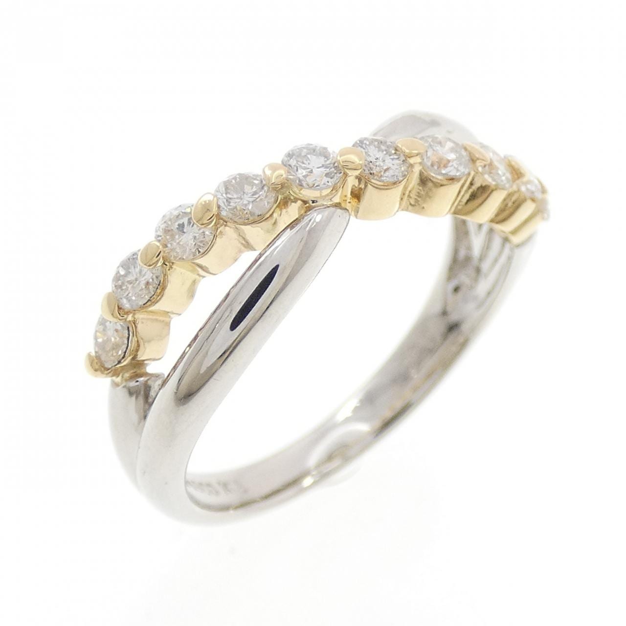 K18YG/PT900 ダイヤモンド リング 0.50CT