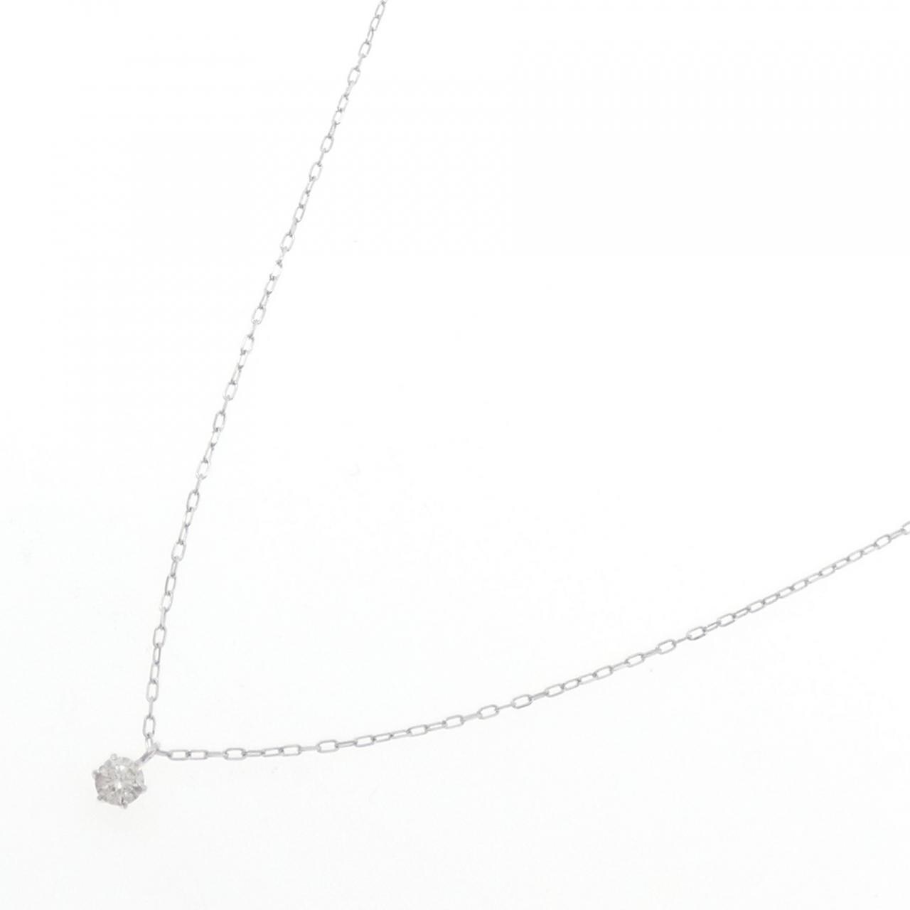 PT900/PT850 ソリティア ダイヤモンド ネックレス 0.10CT