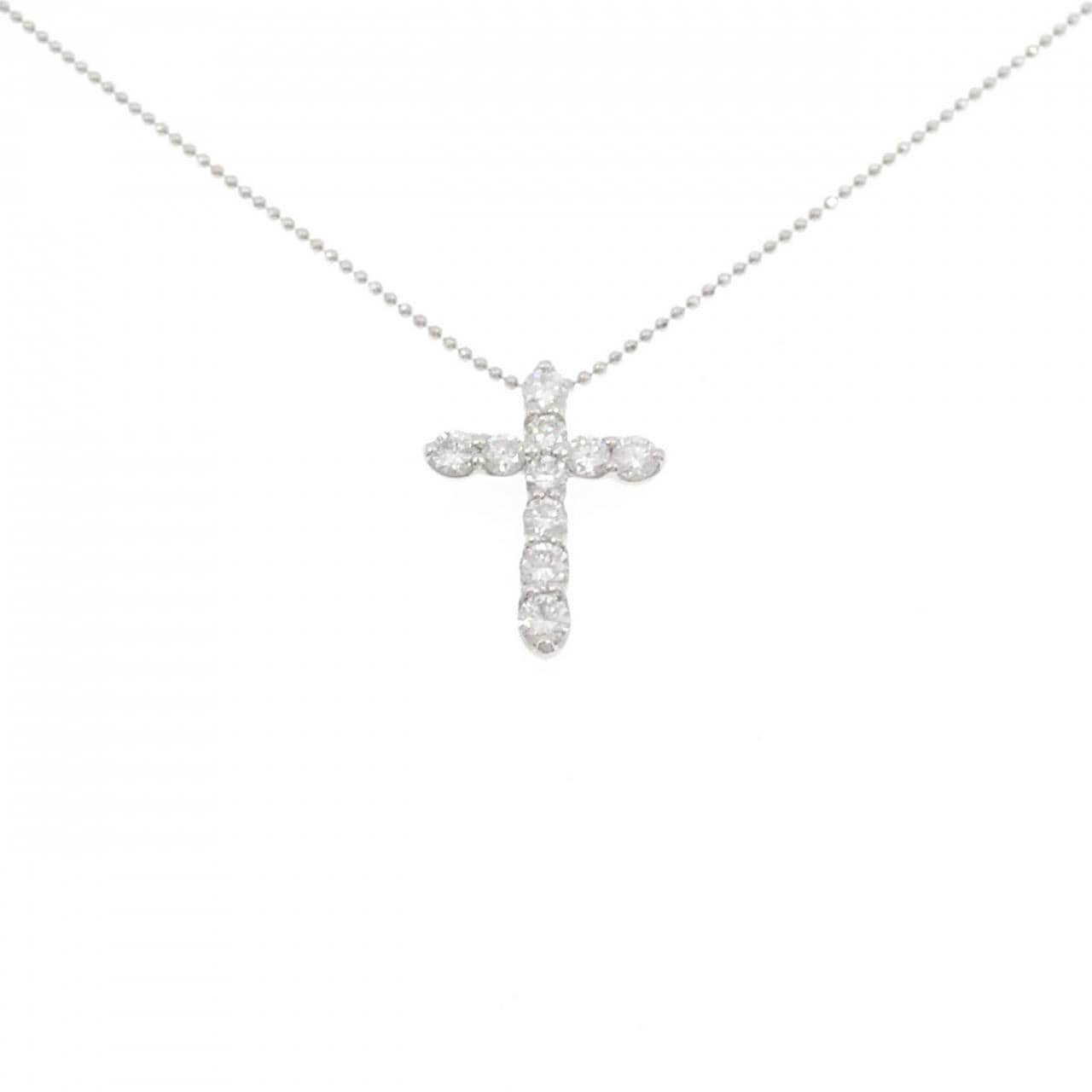 PT900/PT850 クロス ダイヤモンド ネックレス 1.00CT