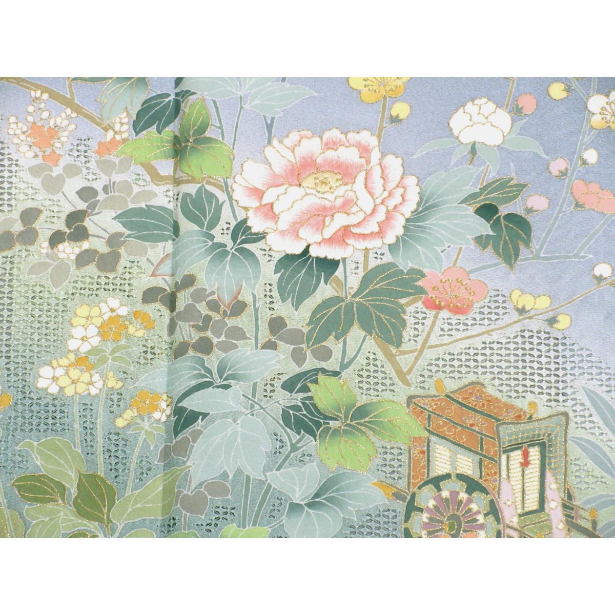 【未使用品】訪問着　友禅刺繍加工　きもの・長襦袢　２点セット