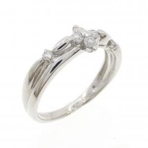 PT900 フラワー ダイヤモンド リング 0.20CT