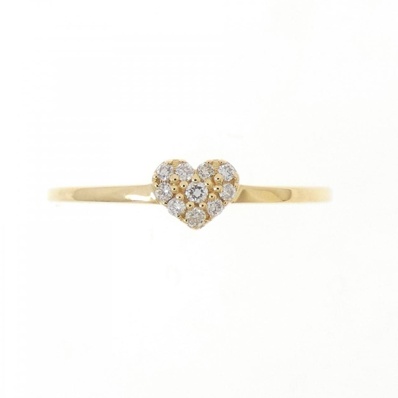 K18YG ハート ダイヤモンド リング 0.05CT