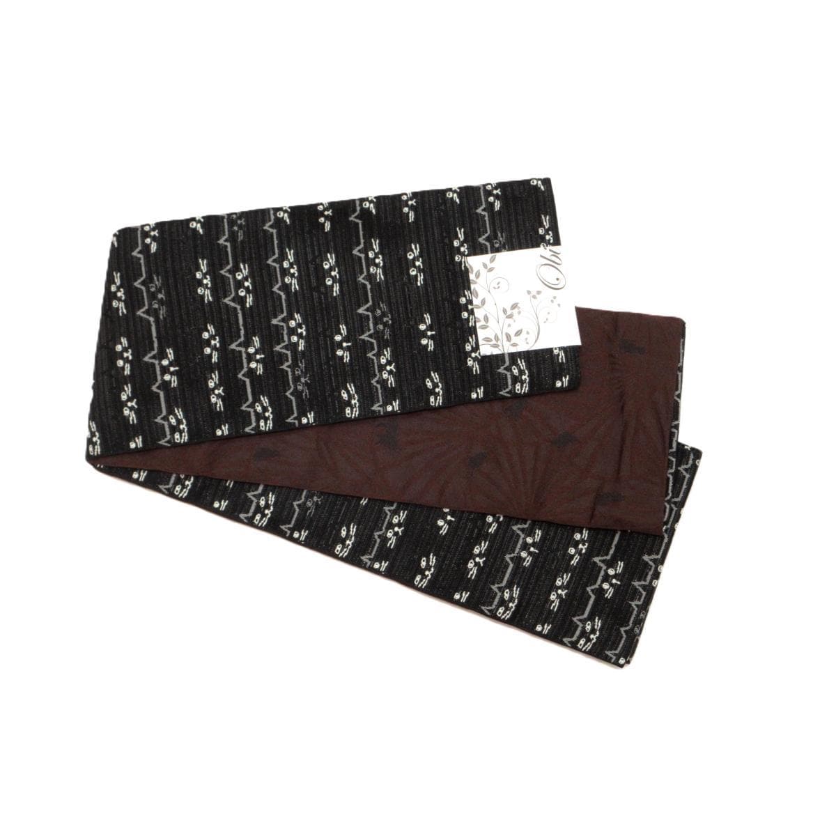 【新品】半幅帯　猫