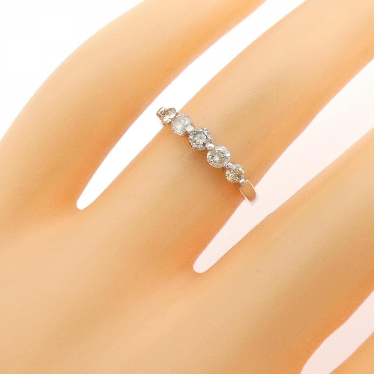 K18WG ダイヤモンド リング 0.50CT