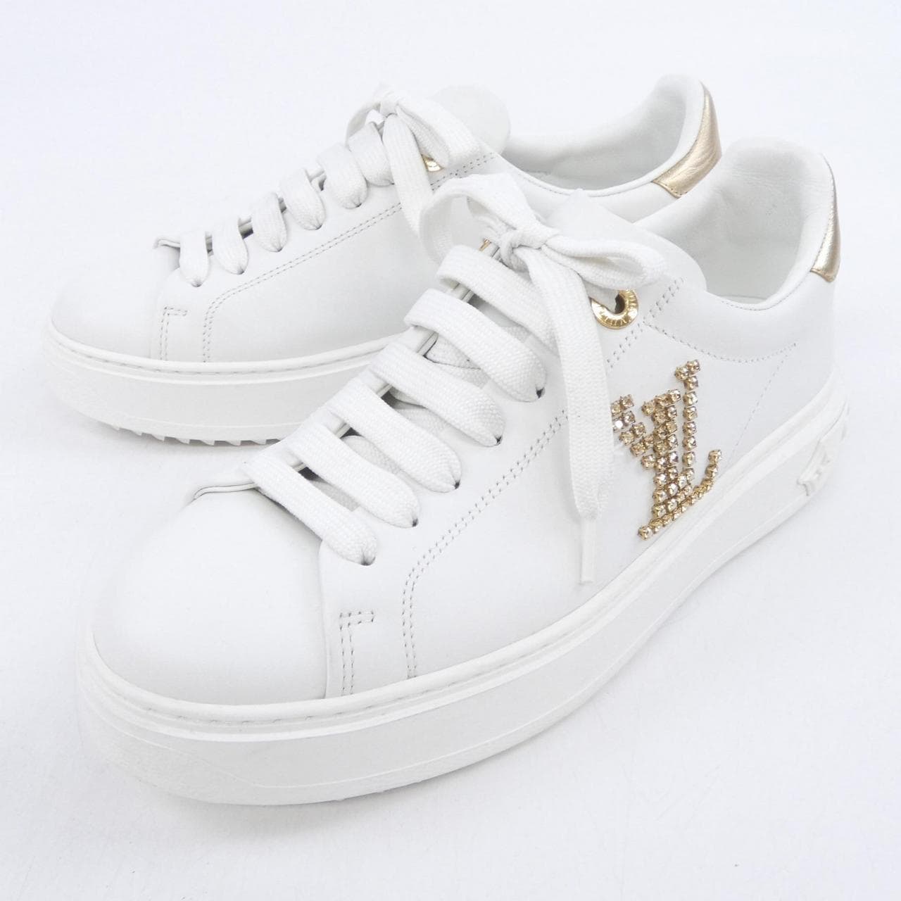 ルイヴィトン LOUIS VUITTON ストラス パヴェセッティング LVイニシャル タイムアウトライン スニーカー