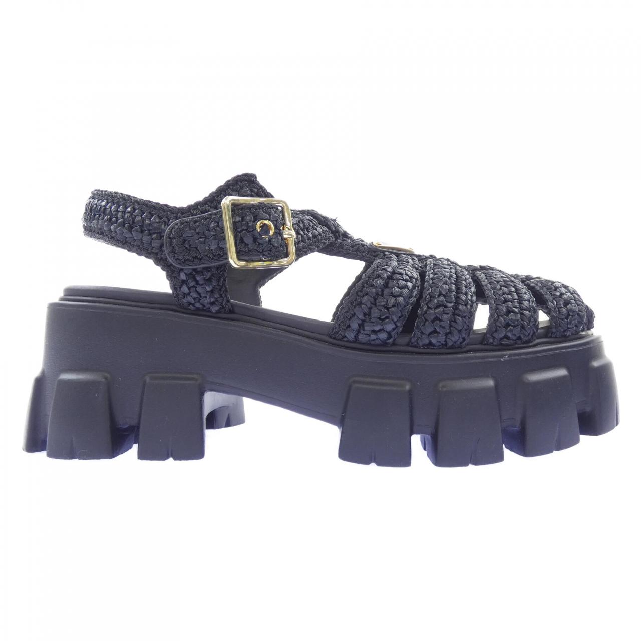 プラダ PRADA トライアングルロゴ 1X138N モノリス クロシェ サンダル