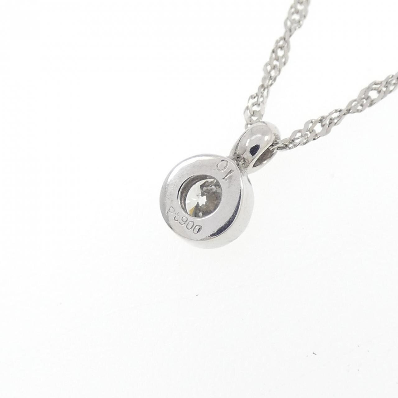 PT900/PT850 ソリティア ダイヤモンド ネックレス 0.10CT