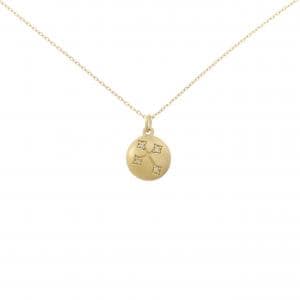 K18YG クロス ダイヤモンド ネックレス 0.03CT