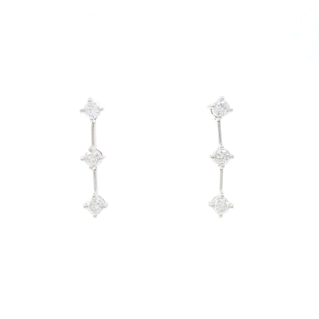 PT900 ダイヤモンド ピアス 0.30CT