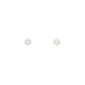 K18YG ソリティア ダイヤモンド ピアス 0.30CT