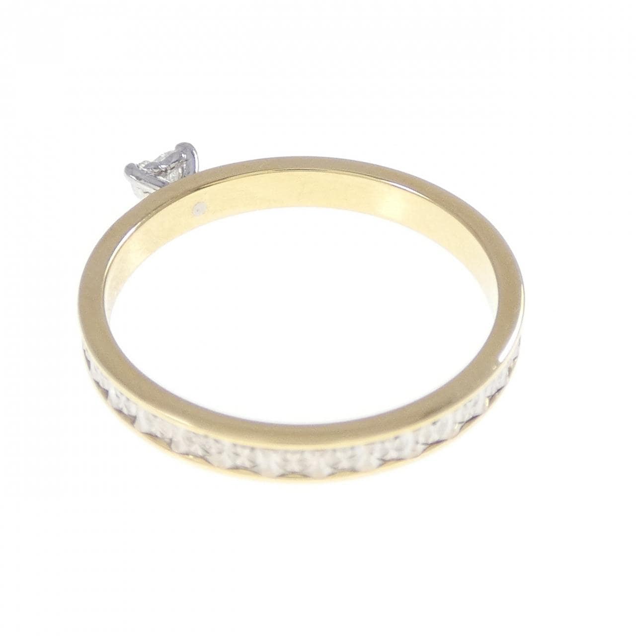 750YG/750WG ハート ダイヤモンド リング 0.11CT