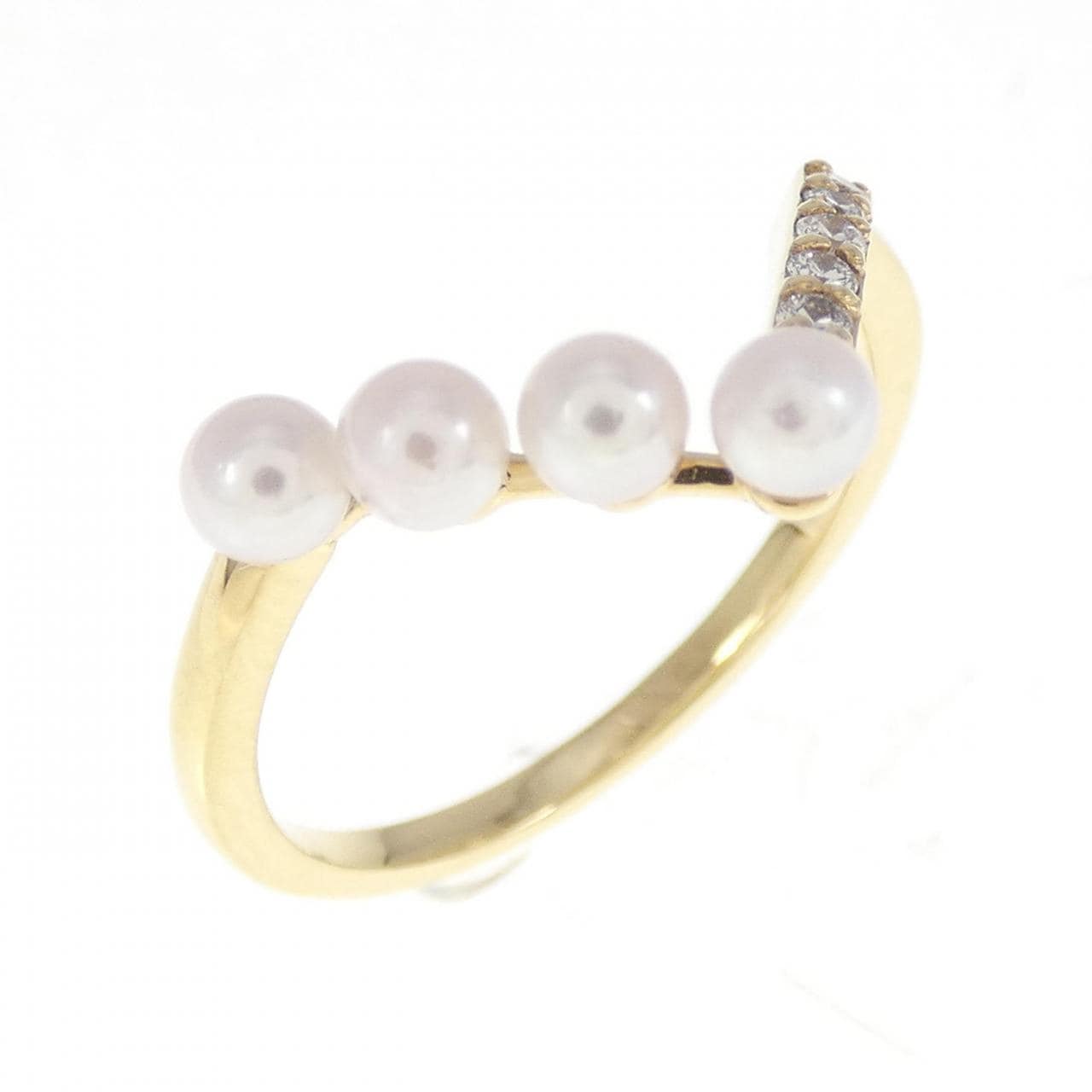 [BRAND NEW] K18YG Akoya pearl ring