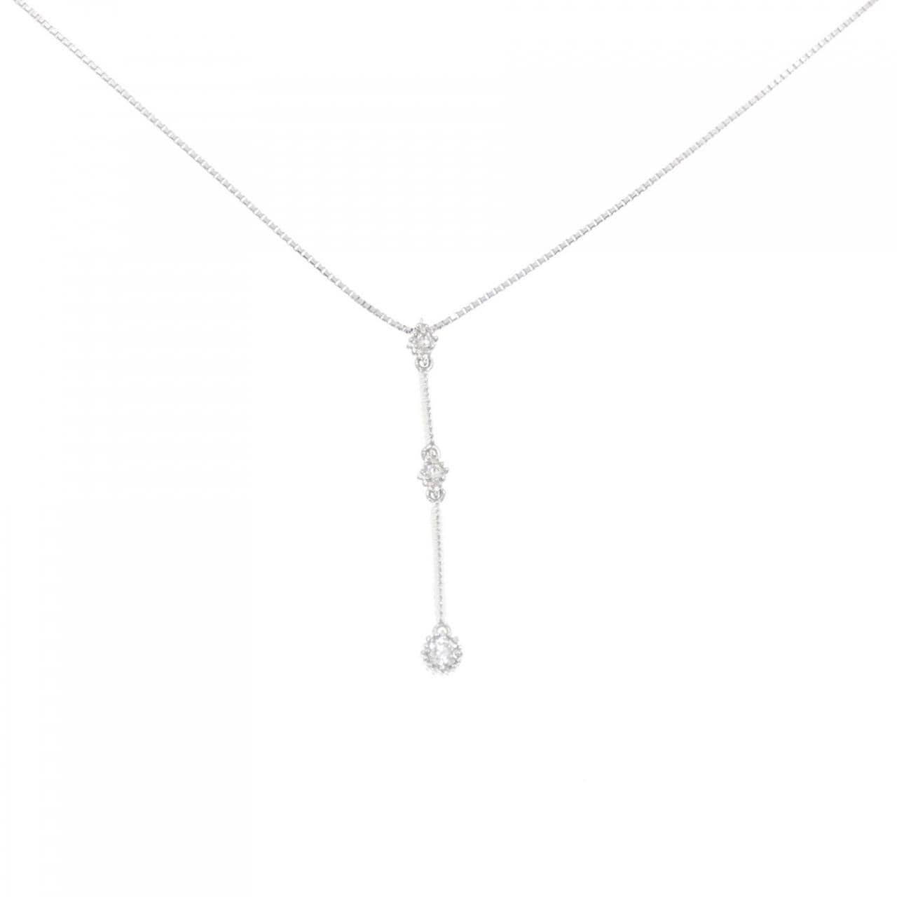 K18WG ダイヤモンド ネックレス 0.12CT