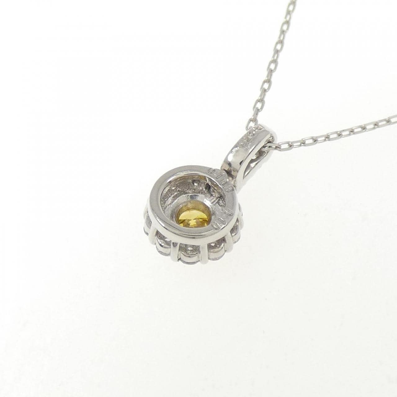 PT950/PT850 ダイヤモンド ネックレス 0.109CT FVOY SI2