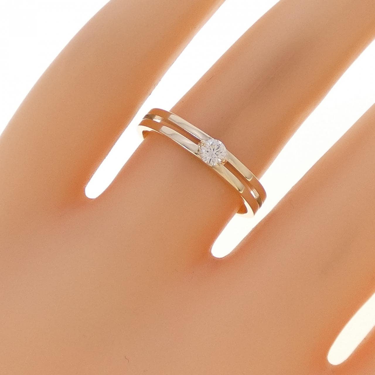 【リメイク】K10YG ダイヤモンド リング 0.10CT