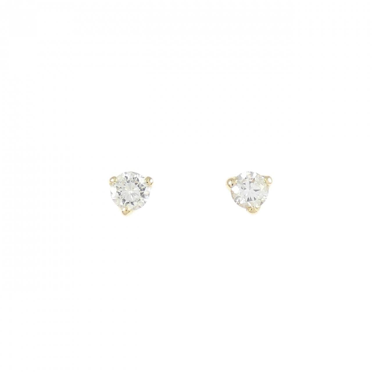K18YG/750YG ダイヤモンド ピアス 0.255CT