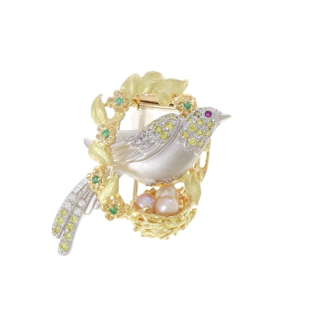 梶光夫 カラーストーン ブローチ