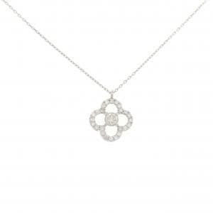 PT900/PT850 フラワー ダイヤモンド ネックレス 0.21CT