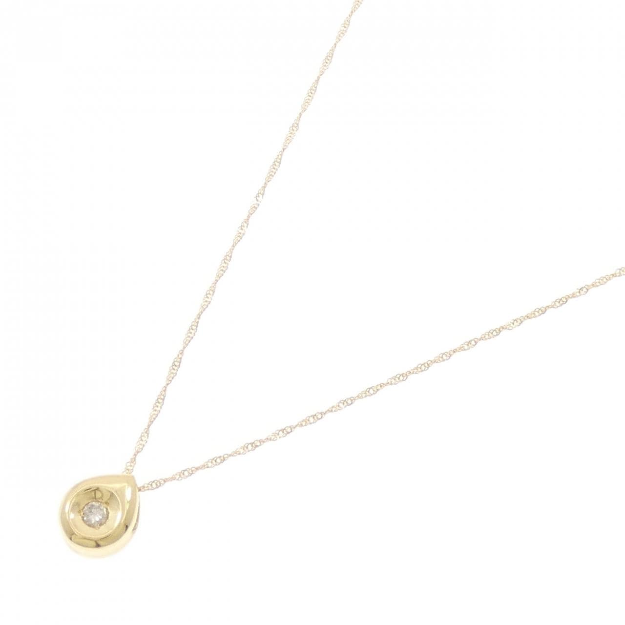 K18YG/750YG ダイヤモンド ネックレス 0.06CT