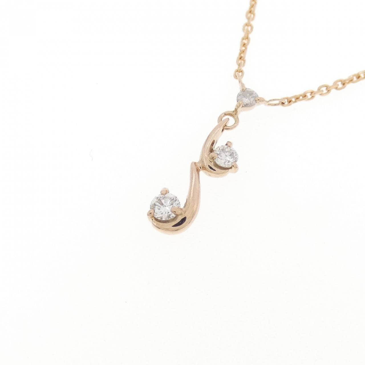 K18PG ダイヤモンド ネックレス 0.10CT