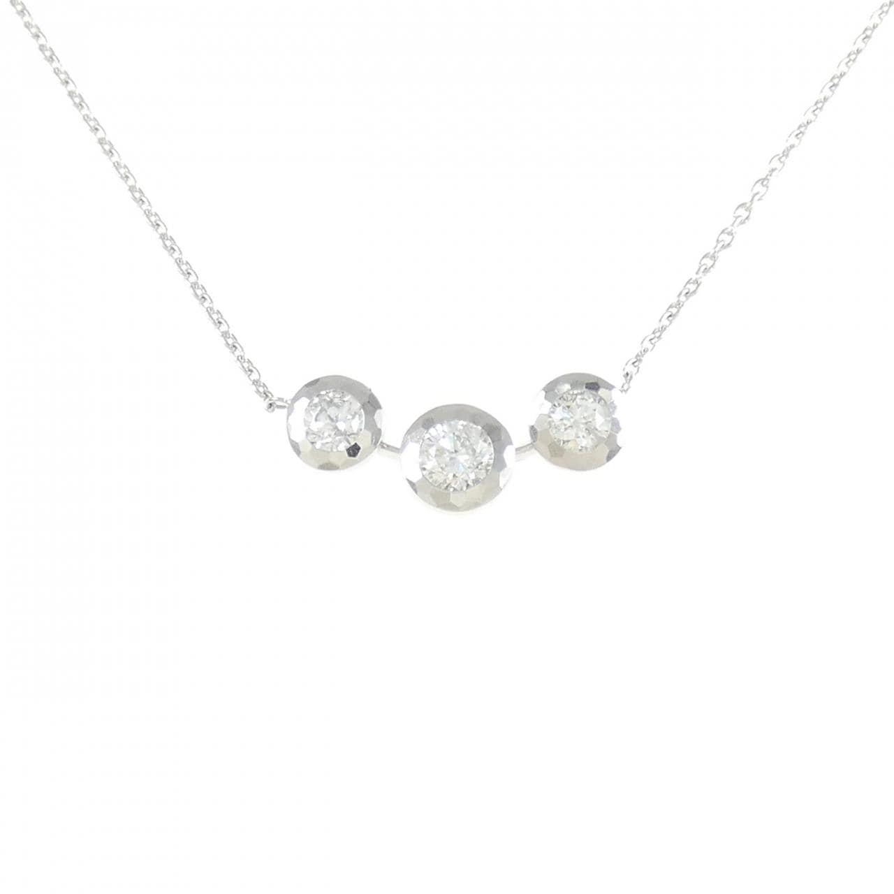 K18WG ダイヤモンド ネックレス 0.50CT