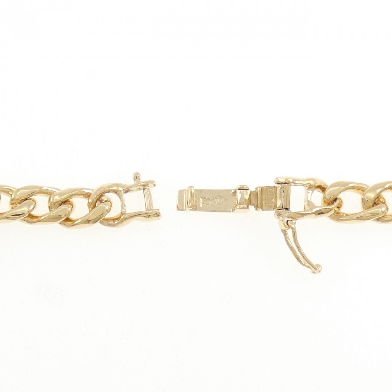 K18YG/PT900 イニシャルK ダイヤモンド ネックレス 0.27CT