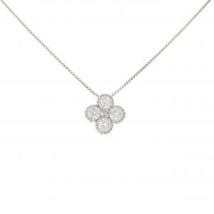 【新品】PT900/PT850 フラワー ダイヤモンド ネックレス 0.302CT