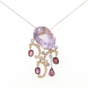 K18PG/K18WG カラーストーン ネックレス