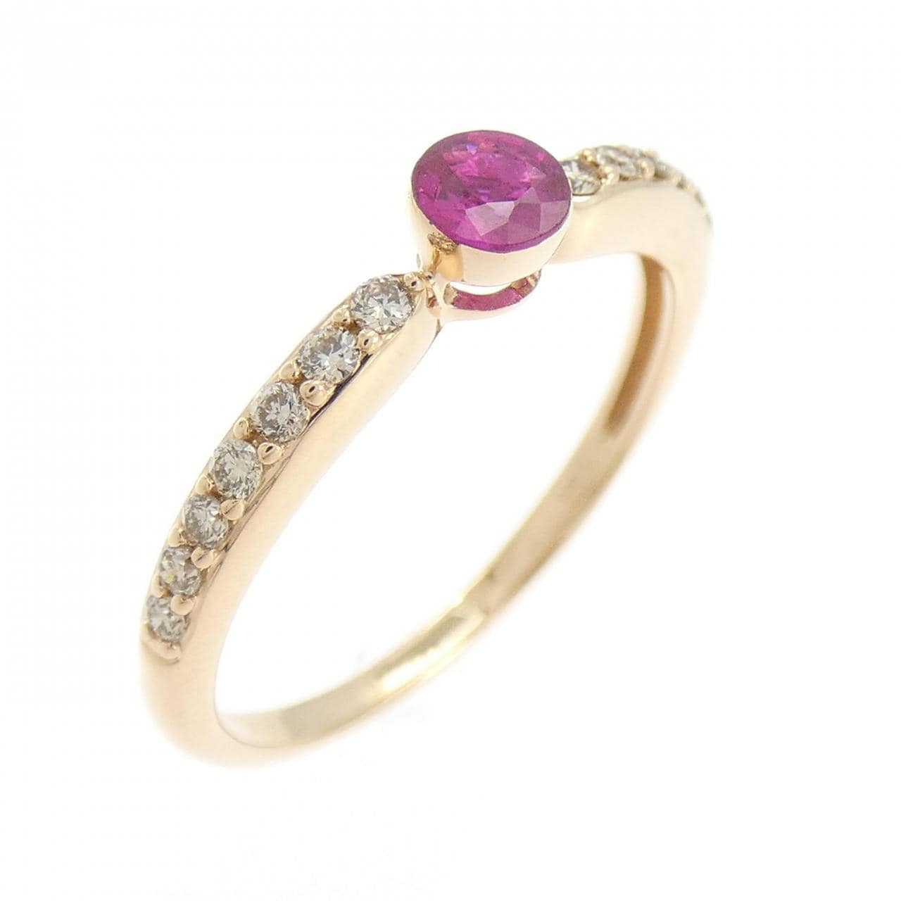 K18PG ルビー リング 0.22CT