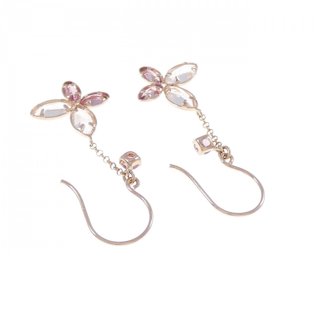 K10PG バタフライ トルマリン ピアス