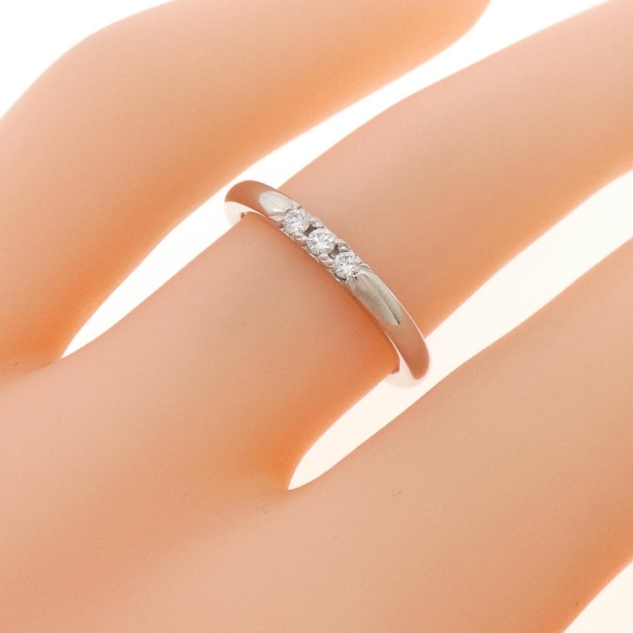 PT950 ダイヤモンド リング 0.06CT
