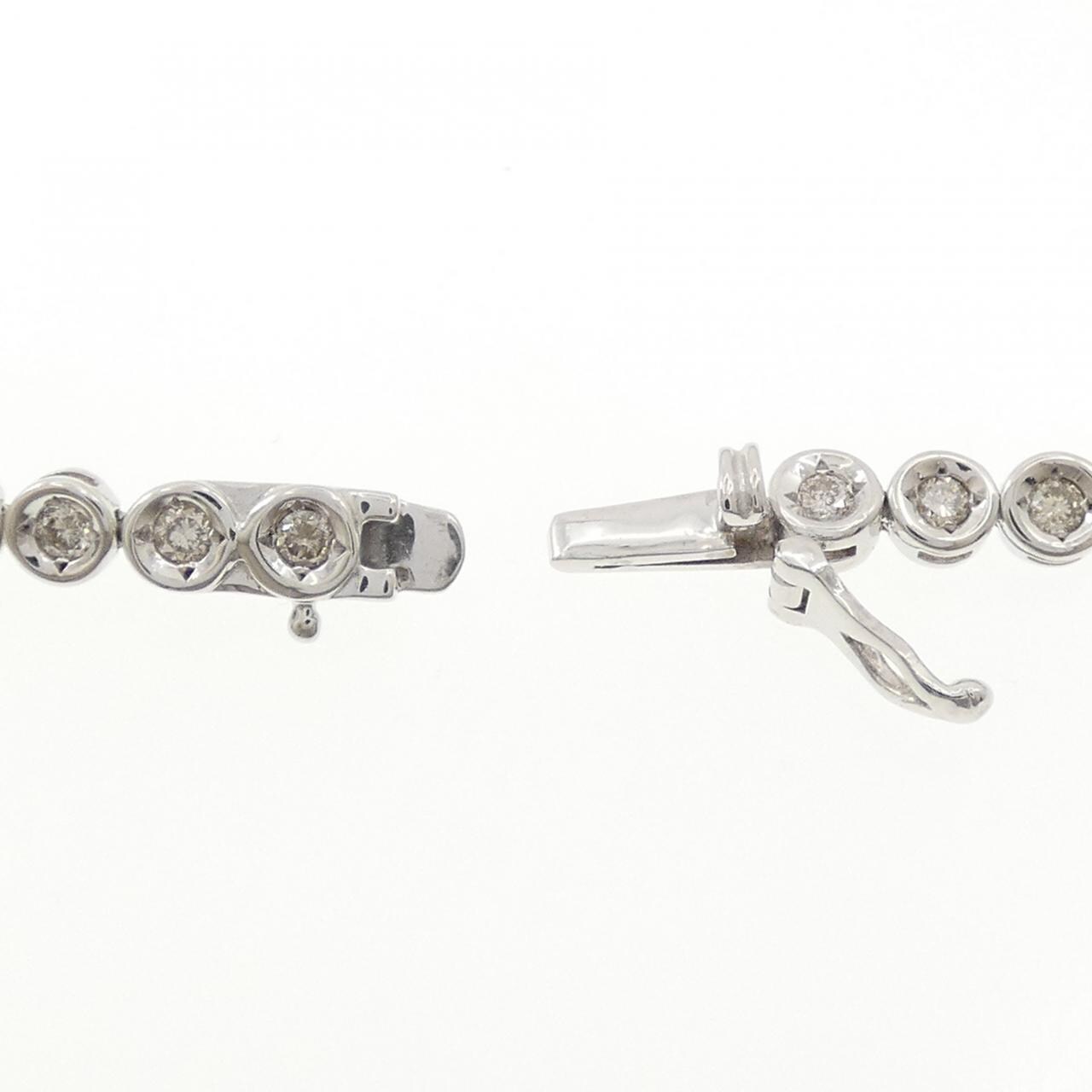 K18WG ダイヤモンド ブレスレット 1.00CT