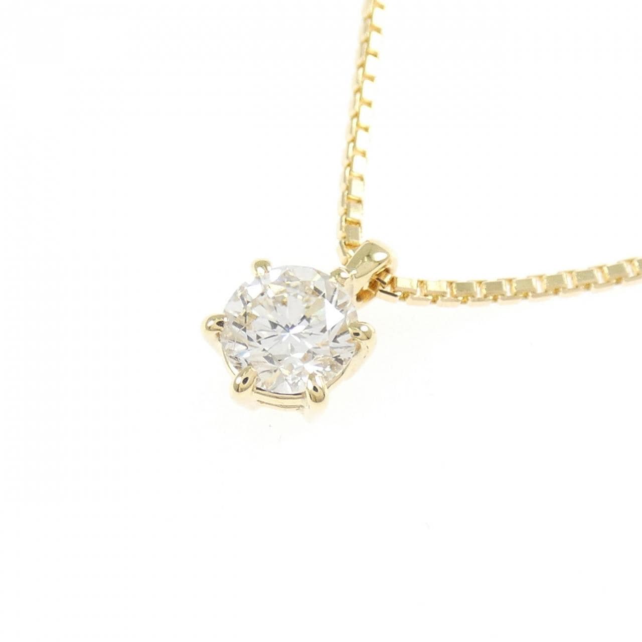 K18YG ソリティア ダイヤモンド ネックレス 0.46CT