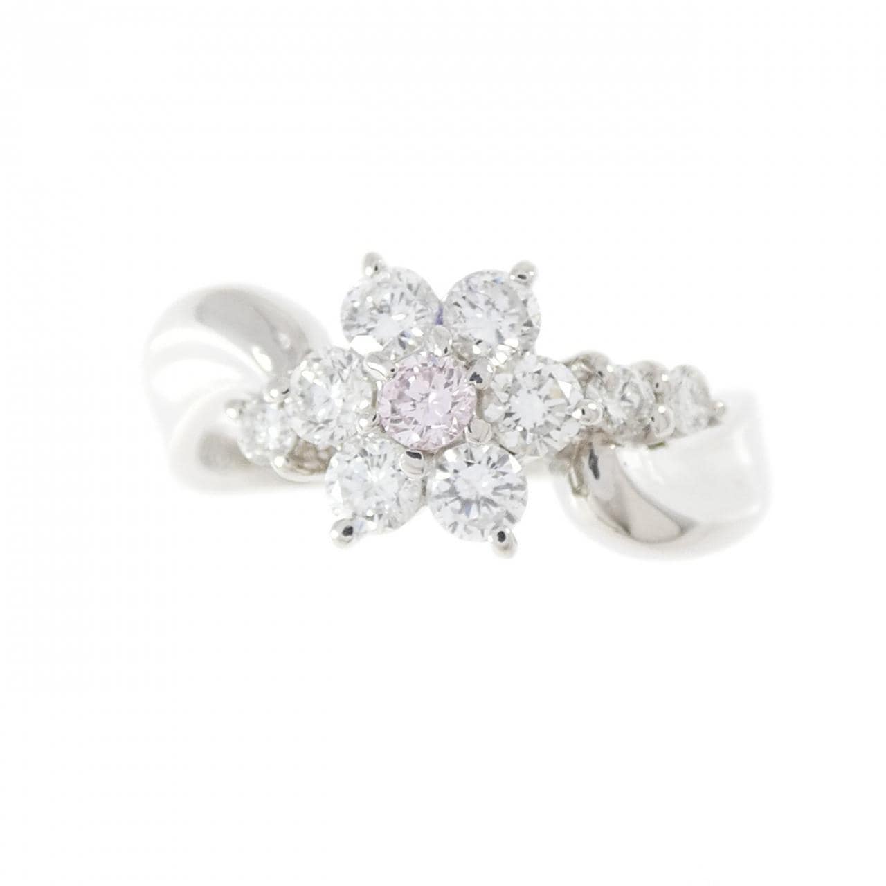 PT900 フラワー ダイヤモンド リング 0.50CT
