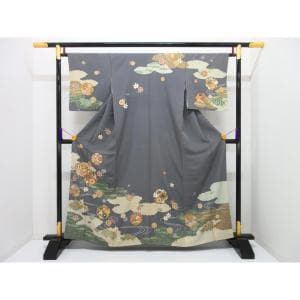 Homongi, Yuzen gold color processing, embroidered