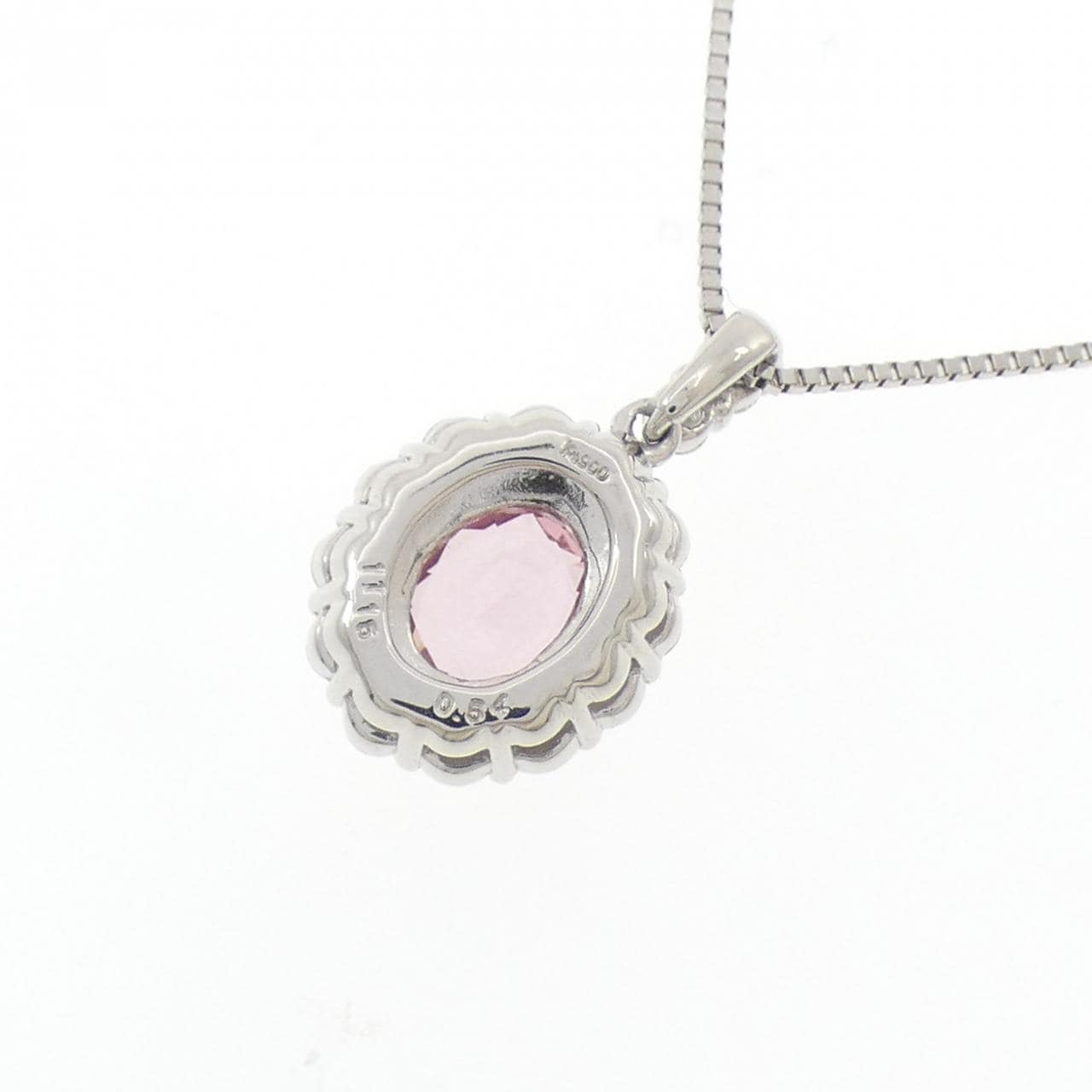 PT900/PT850 パパラチアサファイヤ ネックレス 1.115CT
