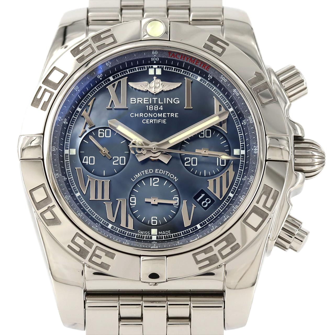 ブライトリング クロノマット44ローマンブラックMOP JAPAN LIMITED AB0111/S011BRMPA SS 自動巻