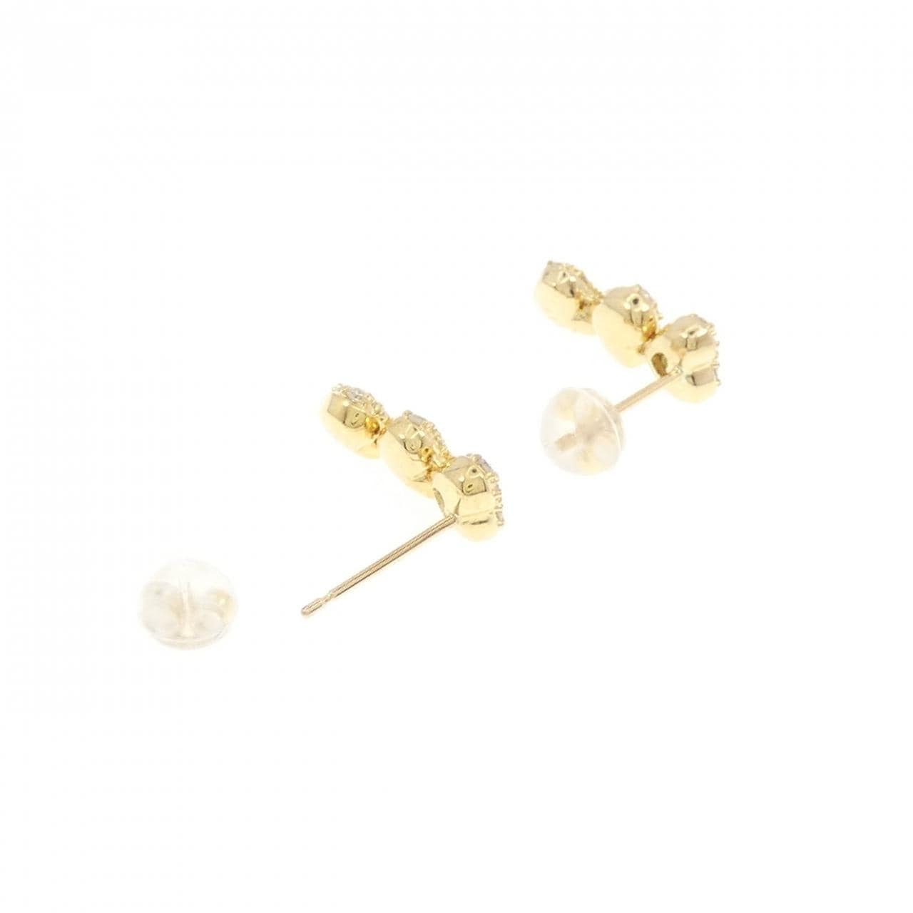 K18YG ハート ダイヤモンド ピアス 0.46CT