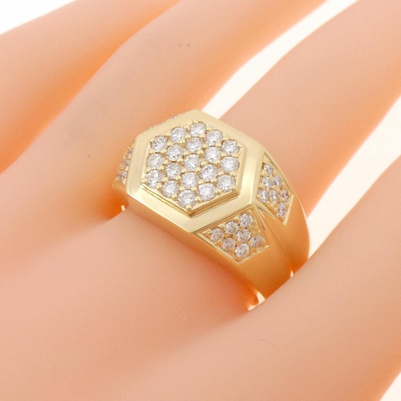 K18YG ダイヤモンド リング 1.08CT