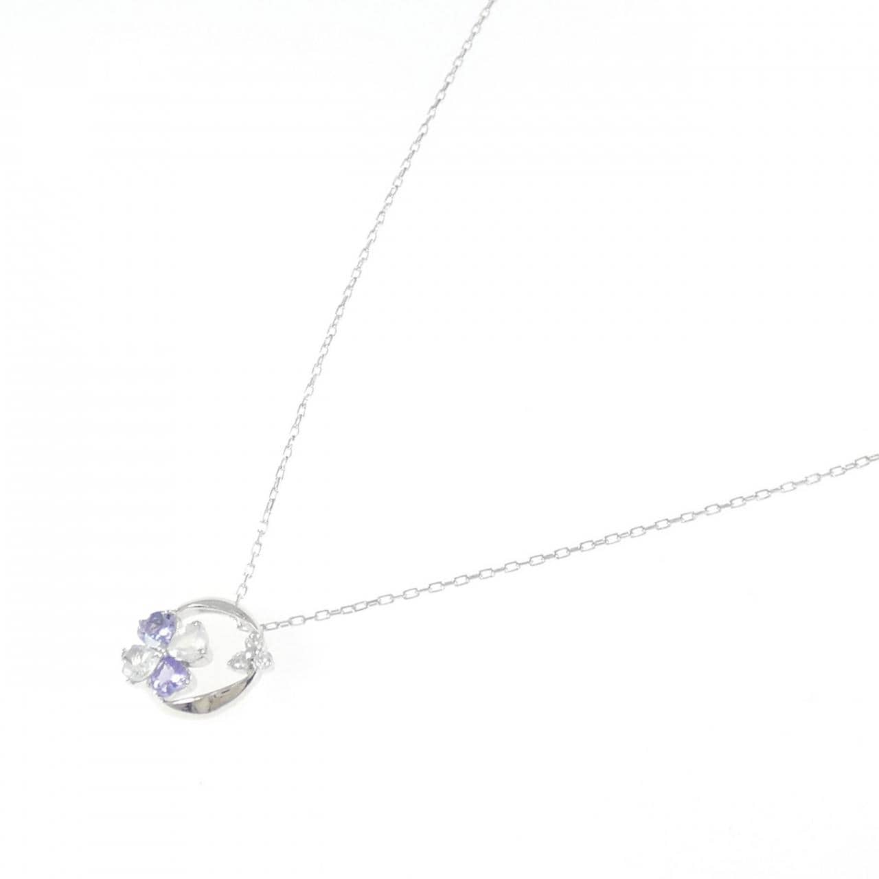 クミキョク フラワー カラーストーン ネックレス