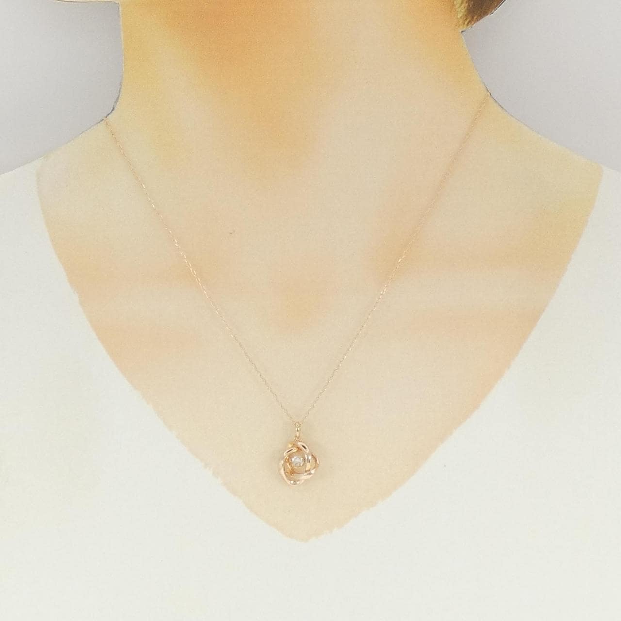 K18PG ダイヤモンド ネックレス 0.20CT