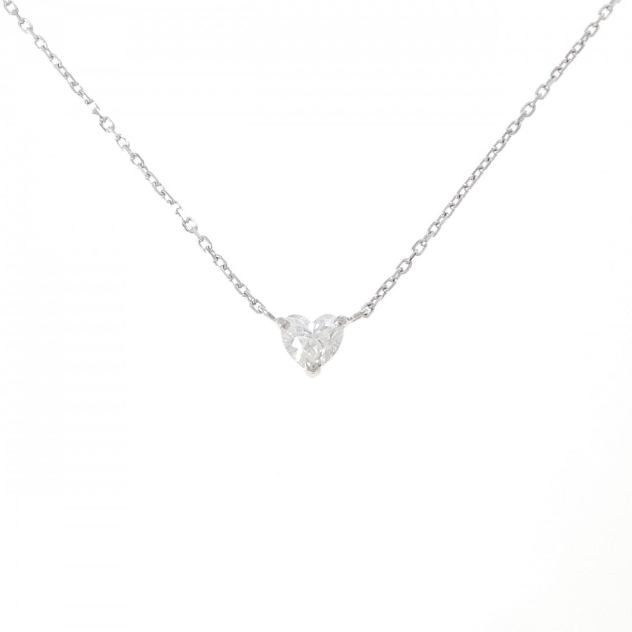PT900/PT850 ダイヤモンド ネックレス 0.575CT H SI2 ハートシェイプ